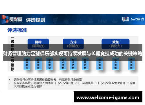 财务管理助力足球俱乐部实现可持续发展与长期竞技成功的关键策略 财务管理助力足球俱乐部实现可持续发展与长期竞技成功的关键策略
